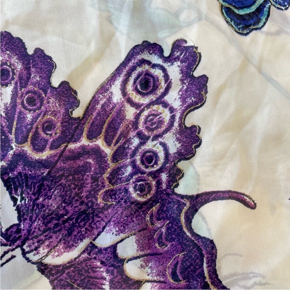 Auth ROBERTO CAVALLI S/S 2003 Dragon Tattoo Silk Scarf - Picture 7 of 11